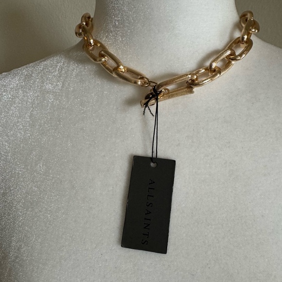 All Saints Oval Chain Collar Necklace - Picture 4 of 4